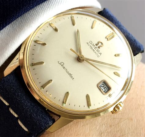 omega gold watch for men|solid 18k gold watch men's.